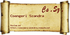 Csengeri Szandra névjegykártya